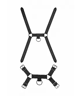 Ouch! Skulls And Bones - Male Harness With Spikes 