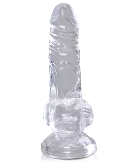 King Cock Clear Dildo With Balls - 4 Inch