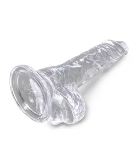 King Cock Clear Dildo With Balls - 4 Inch