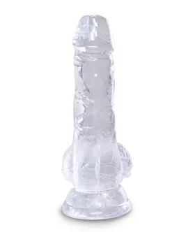 King Cock Clear Dildo With Balls - 5 Inch