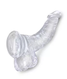 King Cock Clear Dildo With Balls - 7.5 Inch