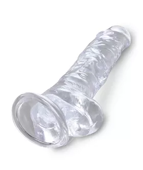 King Cock Clear Dildo With Balls - 8 Inch