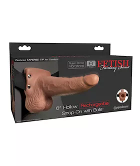 Fetish Fantasy 6 Inch Hollow Rechargeable Strap-on