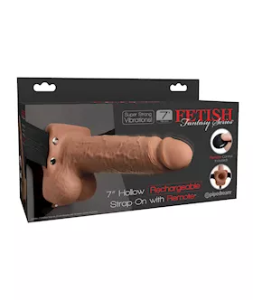 Fetish Fantasy 7 Inch Hollow Rechargeable Strap-on Remote