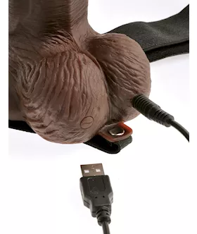 Fetish Fantasy 8 Inch Hollow Rechargeable Strap-on Remote 