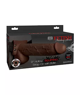 Fetish Fantasy Hollow Squirting Strap-on With Balls