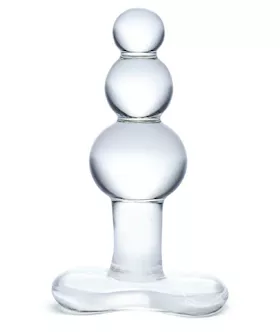 Glas Beaded Butt Plug - 4 Inch