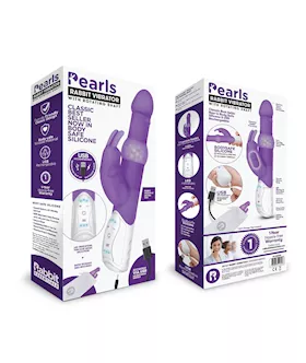 Rr Rechargeable Pleasure Pearls Rabbit Purple