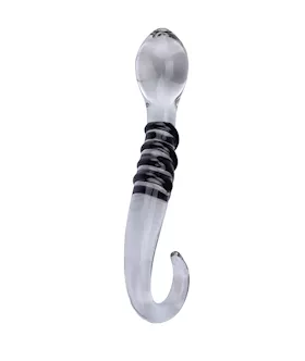 Lucent Black Lines Glass Massager