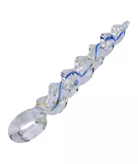 Lucent Twister Glass Anal Plug
