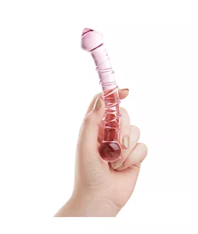 Lucent Purple Swirl Glass Massager