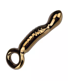 The Snake Gold Glass Butt Plug