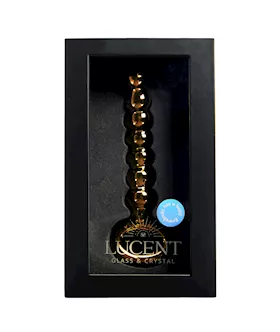 Lucent Magique Gold Glass Beaded Butt Plug