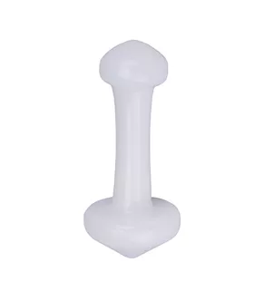 Lucent Spinning White Glass Butt Plug