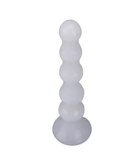 Elegant White Glass Butt Plug