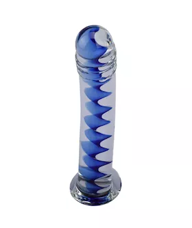 Lucent Blue Lines Glass Massager