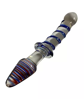 Lucent Swirled Glass Butt Plug