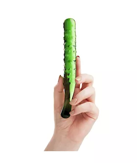 Lucent Verde Bubble Glass Massager - 7.8 Inch