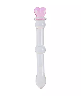 Lucent Small Heart Handle Glass Massager
