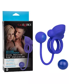 Silicone Rechargeable Dual Rockin' Rim Enhancer