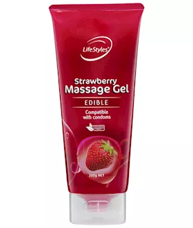Lifestyles Massage Gel - Strawberry - 200gm