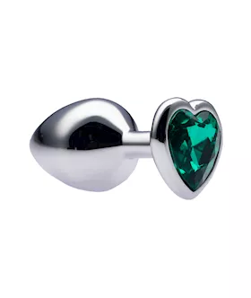 Kink Range Alloy Love Heart Gemmed Butt Plug  32 Inch