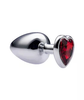 Kink Range Alloy Love Heart Gemmed Butt Plug  37 Inch