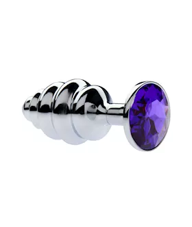 Kink Range Alloy Gemmed Butt Plug - 2.9 Inch