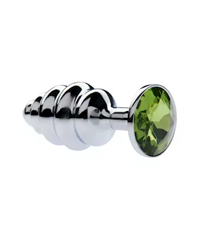 Kink Range Alloy Gemmed Butt Plug  29 Inch