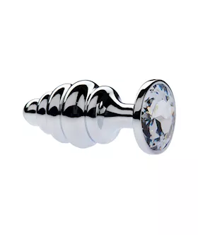 Kink Range Alloy Gemmed Butt Plug - 3.7 Inch