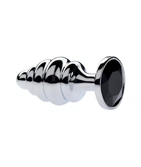Kink Range Alloy Gemmed Butt Plug  37 Inch