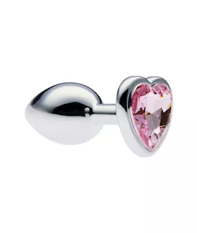 Kink Range Jewelled Heart Butt Plug  28 Inch