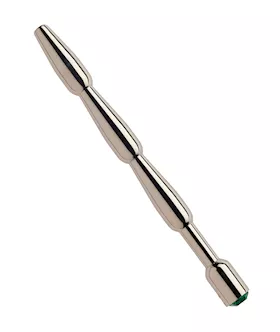 Kink Range Ribbed Jewelled Penis Plug