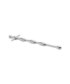 Kink Range Stainless Steel Ribbed Penis Plug  59 Inch