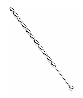 Kink Range Stainless Steel Twisted Penis Plug  59 Inches