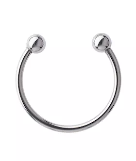 Kink Range Double Ball Open Stainless Steel Penis Head Ring