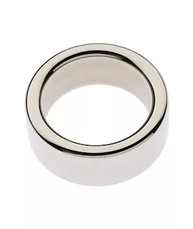 Kink Range Stainless Steel Wide Band Penis Head Ring  28mm