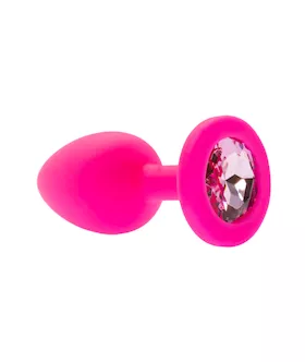 Kink Range Silicone Gemmed Butt Plug  28 Inch