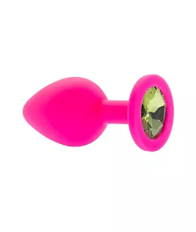 Kink Range Silicone Gemmed Butt Plug - 3.1 Inch