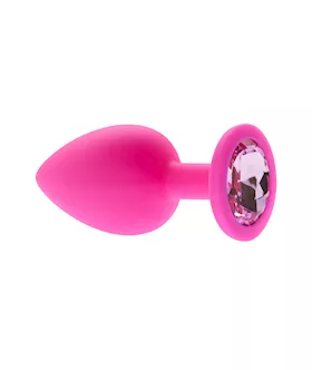 Kink Range Silicone Gemmed Butt Plug - 3.8 Inch