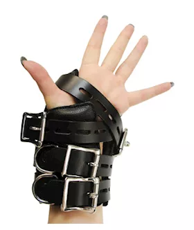 Strict Leather Four Buckle Suspension Cuffs