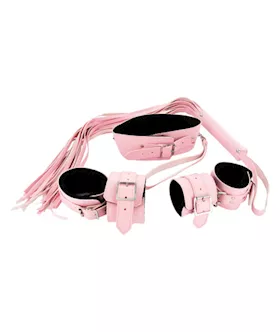 Strict Leather Pink Bondage Set