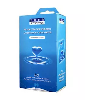 Four Seasons Waterbased Lubricant Sachets  20 Pack