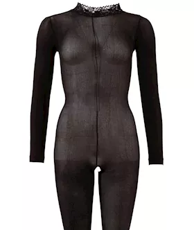 Catsuit With Lace Collar S/m