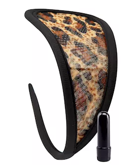 Fetish Fantasy Series Vibrating Strapless Thong Leopard