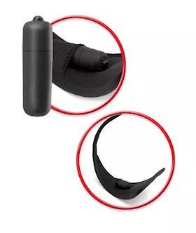 Fetish Fantasy Series Plus Size Vibrating Strapless Thong Black