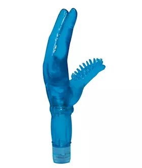 Two Finger Juice Junky Jelly Vibrator - 5.5 Inch