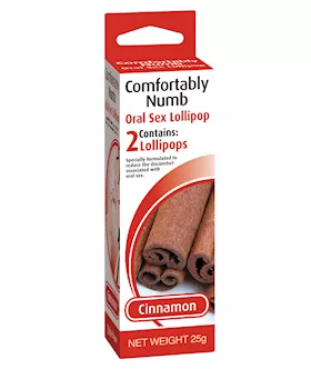 2 Comfortably Numb Lollipops Cinnamon