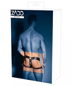 Leather Mens Chastity String 