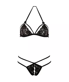 Cottelli Collection Heartbreak Crotchless Lingerie